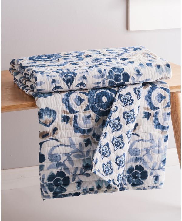 Floral Garden Quilted Throw, 50