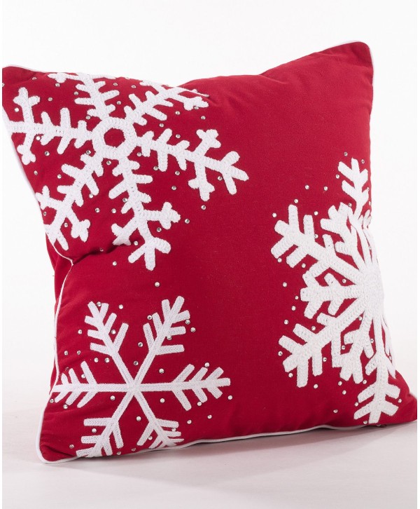 Triple Snowflake Decorative Pillow, 18