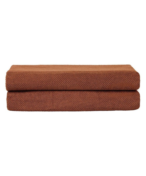 Cotton Textured Weave Bath Sheets - Set of 2