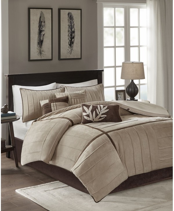 Faux-Suede 7-Pc. Comforter Set, Full