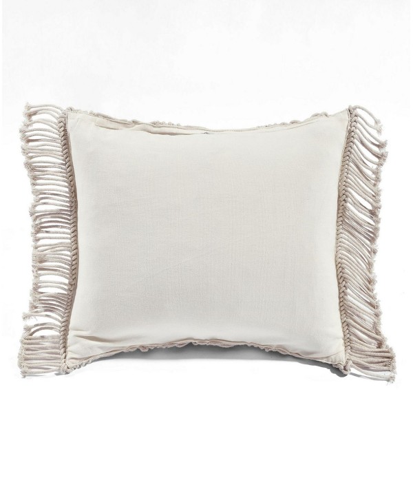 Chevron Macrame Decorative Single Pillow Cover, 13