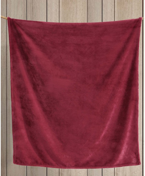 Solid Ultra Lux Plush Reversible Throw, 60