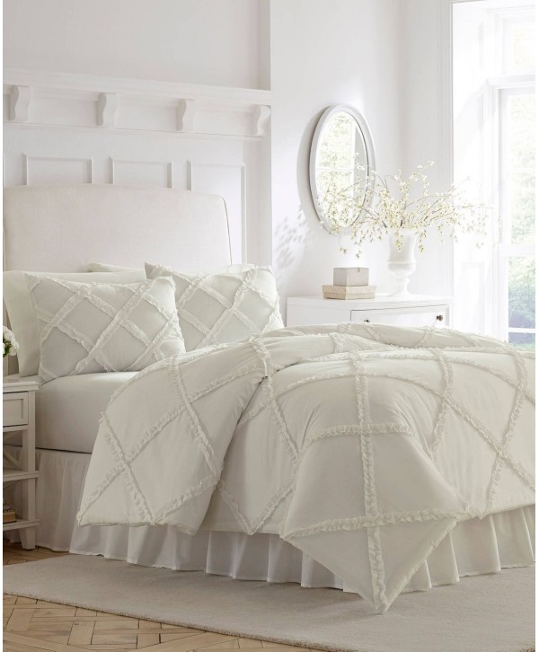 Ruffle Cotton 2 Piece Comforter Set, Twin