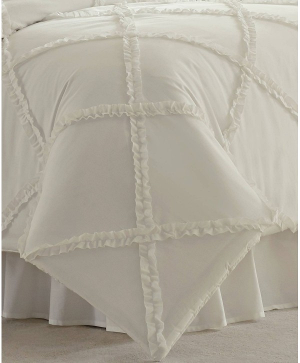 Ruffle Cotton 2 Piece Comforter Set, Twin