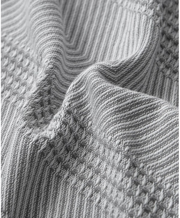 Chevron Stripe Yarn Dye Cotton Blanket, Twin