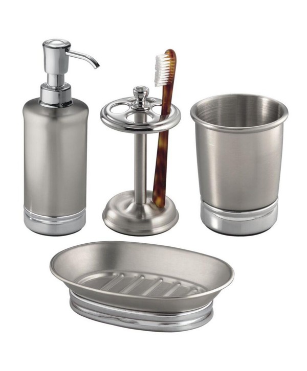 Metal Bathroom Vanity Countertop Accessory Set - 4 Pieces