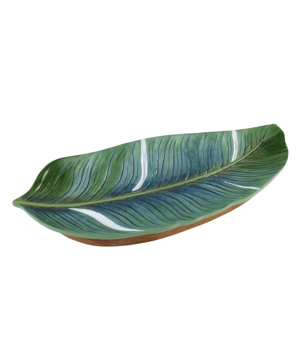 Palm Leaf Cut-Out Resin Bathroom Tray