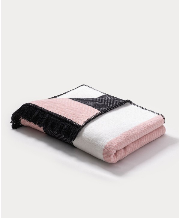 Herringbone Striped Luxury Cotton Throw