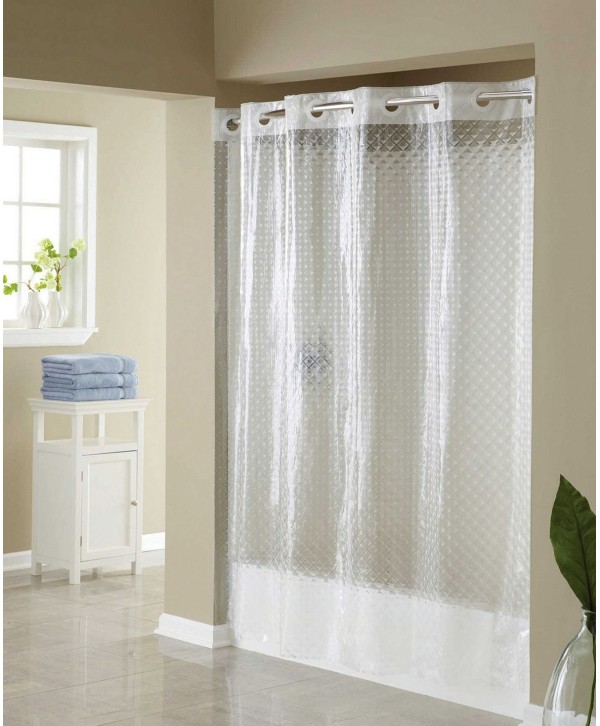 Diamond Polyethylene Vinyl Acetate (PEVA) Shower Curtain, 71