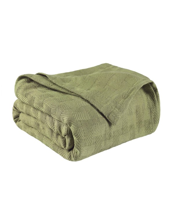 Basket Weave All Season Cotton Blanket, Twin