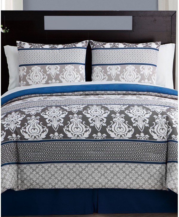 8-Pc. Damask Full Comforter Set