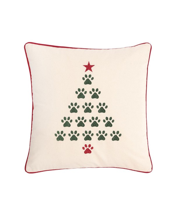 Christmas Tree Paws Pillow, 18