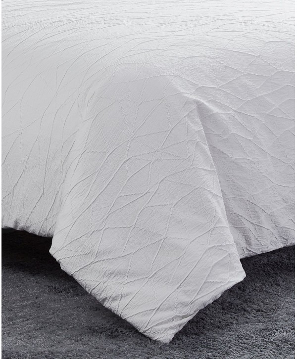 3 Piece Abstract Crinkle Duvet Cover Set, Queen