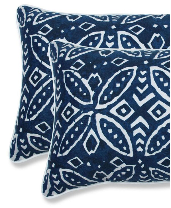 Printed Indoor Outdoor 2-Pack Decorative Pillow, 12